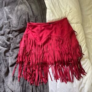 Western Fringe Skirt